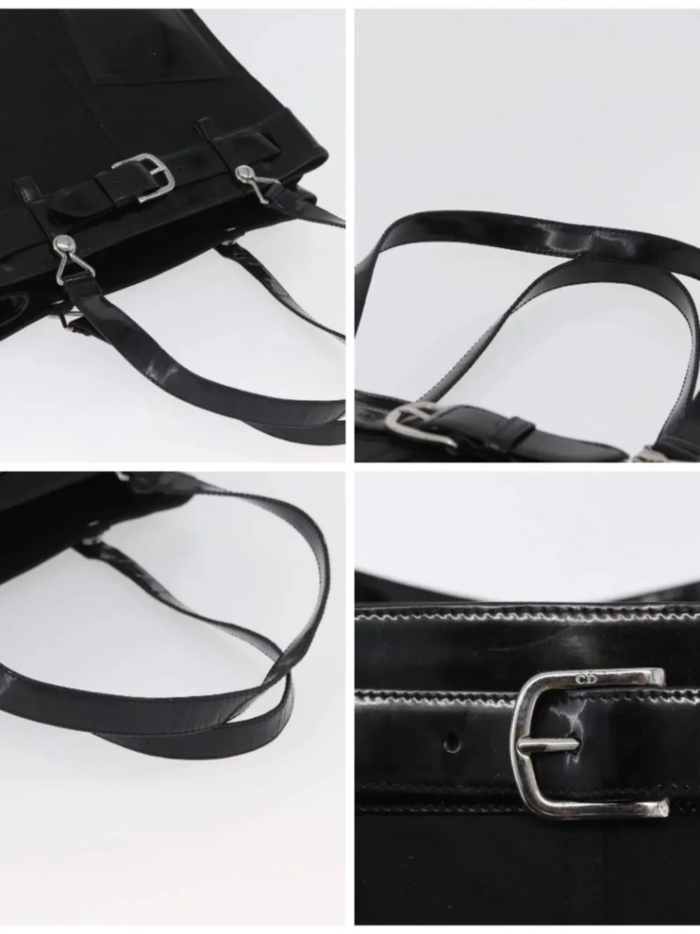 Christian Dior Tote Bag Nylon Black Silver Auth 172694 - Picture 16 of 16